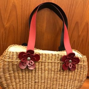 Straw dry grass hand woven bag
